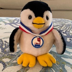 Vintage United States Figure Skating Championship Plush Penguin, 8” (1984)